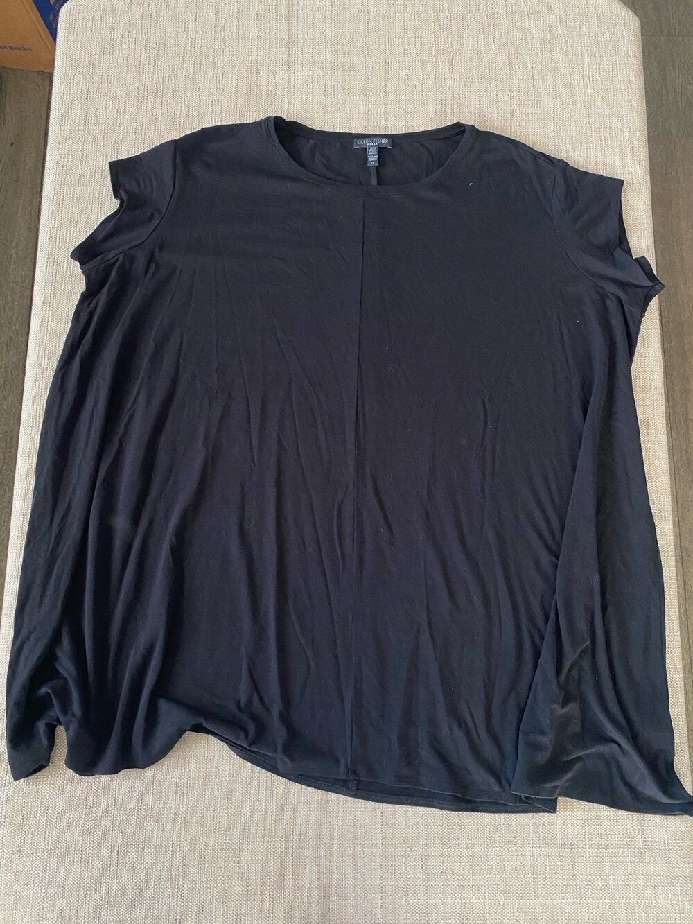 Eileen Fisher Fine Jersey Crew Neck Tunic Plus Size 1X